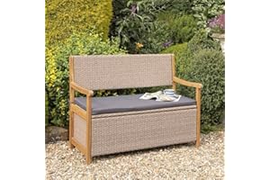 Rowlinson Alderley Rattan Storage Bench - Natural