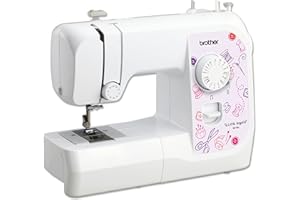 Brother KE14S Little Angel - Nähmaschine mit Fingerschutz (14 Stiche), Weiß, Rosa