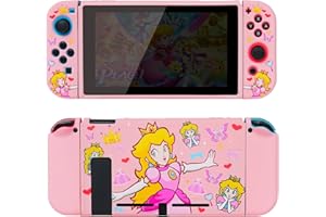 TIKOdirect Protective Case for Switch, Soft Full Skin Protective Cover with Pretty Cute Pattern, Silicone Slim Shockproof Back and Grip Case for Switch, Princess