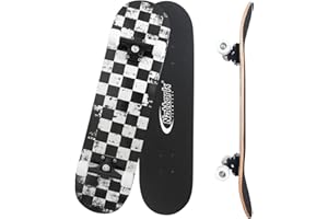 ‎NATTORK Nattork 31 Inch Complete Skateboard, Standard Skateboards Gift for Beginners,Trick Skate Boards for Boys Girls Youth Teens