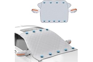 Ajuanbazha Copri Parabrezza Auto Ghiaccio Universale, Magnetico Telo Parabrezza Auto Antigelo, Protezione Neve, Ghiaccio, UV, Pioggia, Ripiegabile per Auto e SUV, 145 X 116 Cm
