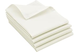 ZOLLNER 4 paños de Cocina de 50% Lino y 50% algodón, 50x70 cm, Natural