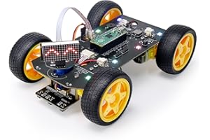 Freenove 4WD Car Kit for Raspberry Pi Pico (Included) (Compatible with Arduino IDE), Dot Matrix Expressions, Obstacle Avoidance, Line Tracking, Light Tracing, Colorful Light