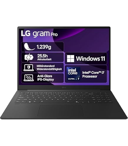 LG gram Pro 17 Zoll Laptop Intel Core Ultra 7 16GB RAM 1TB SSD