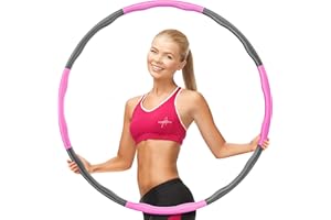 ‎ATHLETICPRO AthleticPro - DAS ORIGINAL - Hula Hoop Reifen Erwachsene [0.75-1kg] - Steckbarer Hulahuppreif zum Abnehmen [6-8 Teile] - Fitness, inkl. Springseil