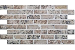 Decoresin Pannello Finto Mattone Ricostruito in Polistirolo Resinato (Shabby)