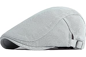 BIGOCO Gorra Boinas Caballero Plana para Hombre-Newsboy Casquillo Plano Sombreros- Gorra Vendedor de Periodicos Hombre-Gorras Irlandesa Ajustable Cabbie Trucker Gatsby Cap