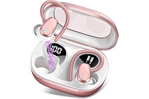 OYIB Auriculares Traductores en Tiempo Real 164 Idiomas, 3 in 1 AI Auriculares Traductor de Idiomas con App y 7 Modos de Traducción, 50H Cascos Inalambricos Bluetooth 5.4 para Negocios, Oro Rosa