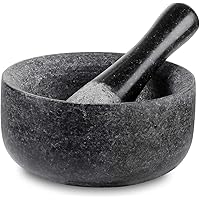 Velaze Mortar and Pestle Set Granite, Premium Solid and Durable Stone Grinder Diameter 16 cm, Pestal and Mortal Large Capacit