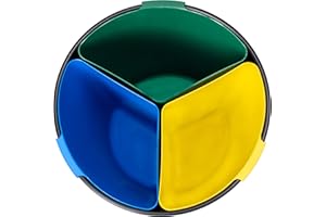 Everest Adv COMPATTO XL - Cestino Spazzatura Differenziata 17 Litri | Con 3 Scomparti per la Piccola Raccolta Separata di 3 tipi di Rifiuti in un Unico Contenitore | NERO