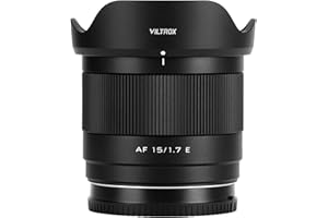 VILTROX 15mm F1.7 E, AF 15mm f1.7 Gran Apertura Enfoque Automático Objetivo para Sony Montura E, APS-C Compatible con Sony A7CII A7CR ZV-E1 A7RV a7RIV a7R III A6700 ZV-E10 a6600 a6500