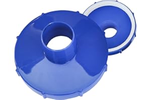 Algenschnapper Adaptateur universel pour aspirateur de sol, raccord à vis 80 mm, 82 mm et 88 mm sur raccord tuyau 32 mm, bleu/blanc