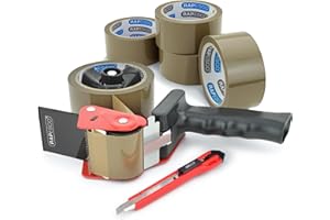 Rapesco 1581 Germ-Savvy Antibactérien 960 Dévidoir de Ruban Adhésif avec 5 Rubans d'Emballage Marron