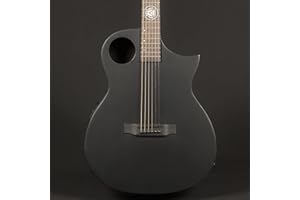 Lindo Neptune All Black Elektroakustische Gitarre mit F-4T-Vorverstärker und gepolstertem Gigbag