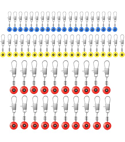 Lot De 175 Clips Swivel Vakler – 5 Tailles, Boîte De Rangement, Argent, Pour Leurres Et Poissons Prédateurs