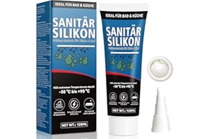 EVEELLYN Sanitär Silikon 120ml transparent, schimmelresistent, gerucharm und schnell trocknend für Badezimmer, Dusche und Küche. Abdichtung in 24 Stunden, einfache Verarbeitung (transparent) (120 ml)