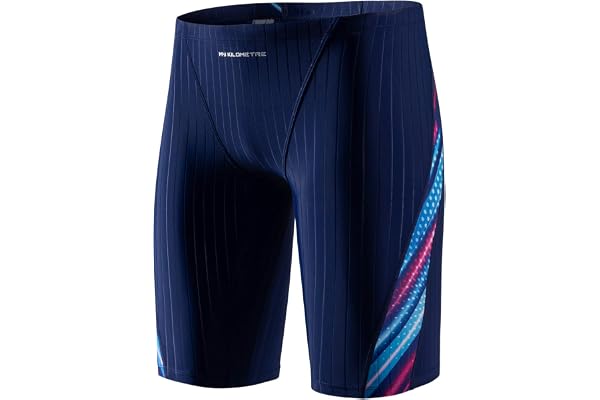 MY KILOMETRE Maillot de Bain Homme Jammer – Jammers de Natation Solides, Endurance, Longs, pour Entraînement et Compétition