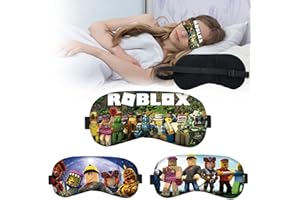 Bonamana Roblox Masque de sommeil 3D avec bande élastique, doux et assombrissant, pour le sommeil, les voyages, les yeux, les garçons, les filles, les enfants (prairies, cow-boy occidental et espace)
