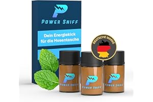 Power Sniff Lot de 3 – Energy Sniff d'Allemagne – L'alternative efficace aux boissons énergisantes – Reniflement énergétique en poudre – Concentration et éveil plus rapides – Plus de 120 reniflem
