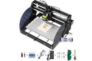 VEVOR CNC 3018 Pro Max CNC Router 2,5W Láser, 3 Ejes, Control GRBL, Máquina de Grabado Láser 300×180×45 mm, Fresadoras para Madera para Tallado Fresado de Plástico, Acrílico, PVC, Madera