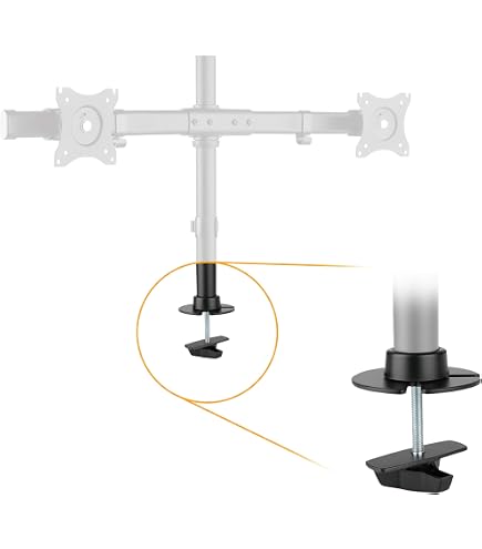 TM Electron Monitor-Gelenkhalterung Mit 2 Armen – Für Bildschirme 17–32 Zoll, Bis 9 Kg, VESA 100x100, Höhenverstellbar