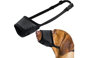 badaren Museruola per Cani, Museruola Cane in Nylon con Cinturino Regolabile, Sicura e Traspirante, Cane Museruola Adatta a Cani Grandi, Medi e Piccoli, Impedisce di Mordere, Masticare e Abbaiare (L)