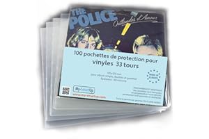 MY-SMARTUP 100 transparente Hüllen für Schallplatten 30,5 cm (12 Zoll, 33 1/3 U/min)