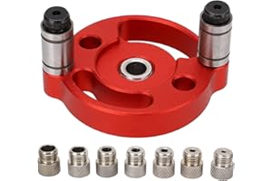 BestAlice Maschera di Centraggio Autocentrante, Guida per Foratura Localizzatore di Punzonatrice per Fori Dritti, Maschera di Centraggio Posizione Foro Singolo Lavorazione del Legno Maschera di(Rosso)