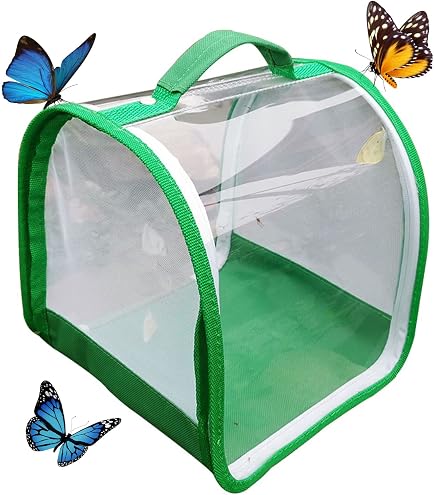 Filet à Papillons Pliable FIBOUND – Cage Habitat Insectes, Poignée Télescopique, Léger Et Sûr Pour Enfants