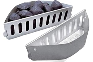GriHero Holzkohlekorb, Holzkohle Fuel Halter BBQ-Zubehör Kompatibel für Weber 7403, Weber 57 cm Kesselzubehör, Weber One-Touch Holzkohle und Smoker-Pellet-Gasgrill