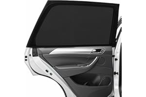 ERTZINLA Car Rear Side Window Shade, 2 Pack Stretchy Mesh Car Window Screen Sun Shade Mosquito Net Cover Fit for 96% Cars SUVs, Anti-Sun Glare, Reduce UV Rays,Privacy Protection