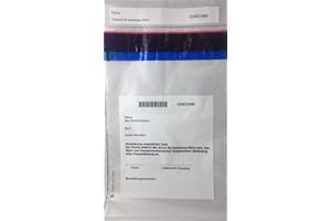 ‎LITFAX GMBH 500 x Münzgeldtaschen: 220 x 340 + 30 mm Bon, transparent, Safebags, Sicherheitstasche