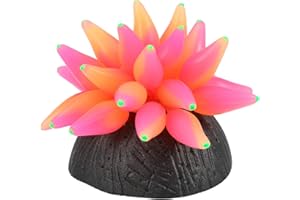 VOCOSTE Aquarium Simulation Bulle Corail, Silicone Poisson Réservoir Ornementation Rouge Rosé