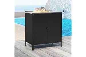 ‎CASA.PRO casa.pro Outdoor Schrank Bolognano Gartenschrank Balkonschrank Spind Zwei Türen für Innen- und Außenbereich 92x80x50 cm Schwarz, matt