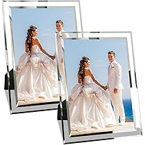 PIGPIGFLY Cadre Photo En Métal - 13 X 18 Cm - Diamant - Paillettes - Pour Photos De Bébé, De Famille Et De Mariage - Cadeau