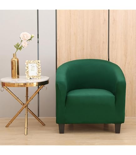 Housse De Fauteuil Extensible Highdi Chesterfield - Jacquard, Antidérapante, Pour Chaise Tubulaire (vert Clair)