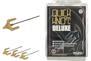 ‎QUICK KNOT Quick Knot® Deluxe | Mähnenklammer für Pferde | Geeignet für Pferde und Ponys | Wiederverwendbar (Braun, XL)
