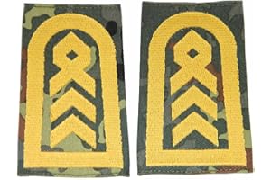 baum-m gmbh Rangschlaufen für Schulterklappen Marine flecktarn mit goldenem Stick