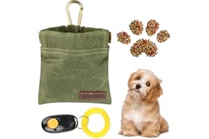 HDHGXUJRD Leckerli-Tasche für Hundetraining,Freihand-Hundeleckerli-Tasche mit automatischem Verschluss,robuste Hundefuttertasche kompakt & funktionell Baumwollfuttertasche Hundetraining für schnelle Belohnung