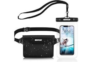 wonsar wasserdichte Tasche, wasserdichte handyhülle Unterwasser, wasserdichter Beutel, wasserfeste Tasche Bauchtasche wasserdicht für Wassersport, Strand, Schwimmen, Bootsfahrten usw