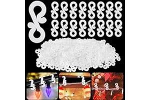 LIMITADA 120 Pcs Crochet de Gouttière Guirlande en S, Crochet pour Guirlande Lumineuse Noël, Crochet Guirlande Extérieur, Accroche Guirlande Gouttière, Clip Gouttière Guirlande, pour Déco Maison Fête