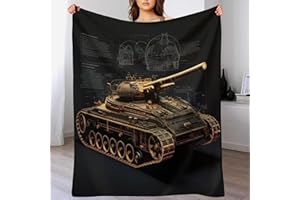 PAZZK Panzer Fleece Decken, Extra Weiche Flauschige Kuscheldecken, Leichte, Gemütliche Flannel Sofadecke/Couchdecke Für Erwachsene, Wohndecke（150×200cm）