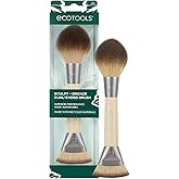 EcoTools Sculpt + Bronze &ndash; Brocha vegana de maquillaje doble, cabezal denso para contorno y esponjoso para bronceador, ideal