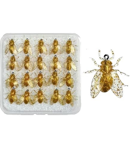 Leurres De Pêche à La Mouche - 20 Appâts Réalistes En Forme D'abeille Avec étui, Pour Eau Douce Et Salée