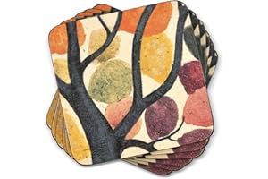 PORTMEIRION HOME & GIFTS Pimpernel Dancing Branches Coasters, Set of 6