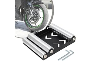 JFG RACING Cavalletto Rullo Pulizia Ruote Moto,Universale Cavalletto Ruote Posteriori/Anteriori per Pulizia Ruote Pulizia Catene di Motociclette Strada