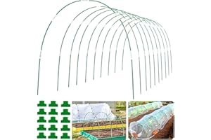 WYRJXYB Tunnel per piante, 60 pezzi, archi a tunnel per aiuole rialzate, aste in fibra di vetro, fai da te, arco da giardino, piante, tunnel stagnante, archi per rete, piante, frutta, verdura