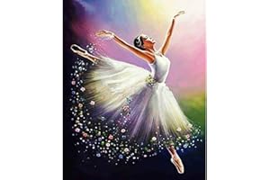 Reofrey DIY Ballerini di danza classica Diamond Painting Kit Trapano Completo Drill, Bellezza 5D Pittura Diamantes Diamante Kit Disegno, Strass Ricamo a Punto Croce Craft Arts for Home Decor 30x40cm