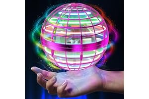 Hoofun Palla Volante, Giochi Flying Ball con Luce RGB, Hover UFO Spinner Palla, Magica Boomerang, Giocattoli Volanti Bambini Regalo di 6 7 8 9 10 12+ Anni(Viola)