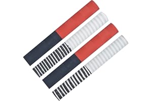 SPORTAXIS Cricket Bat Grips - Premium Quality Durable Rubber for Better Shock Absorption-Extra Cushioning for Soft Feel (Pack of 4) (Red Dice), One Size